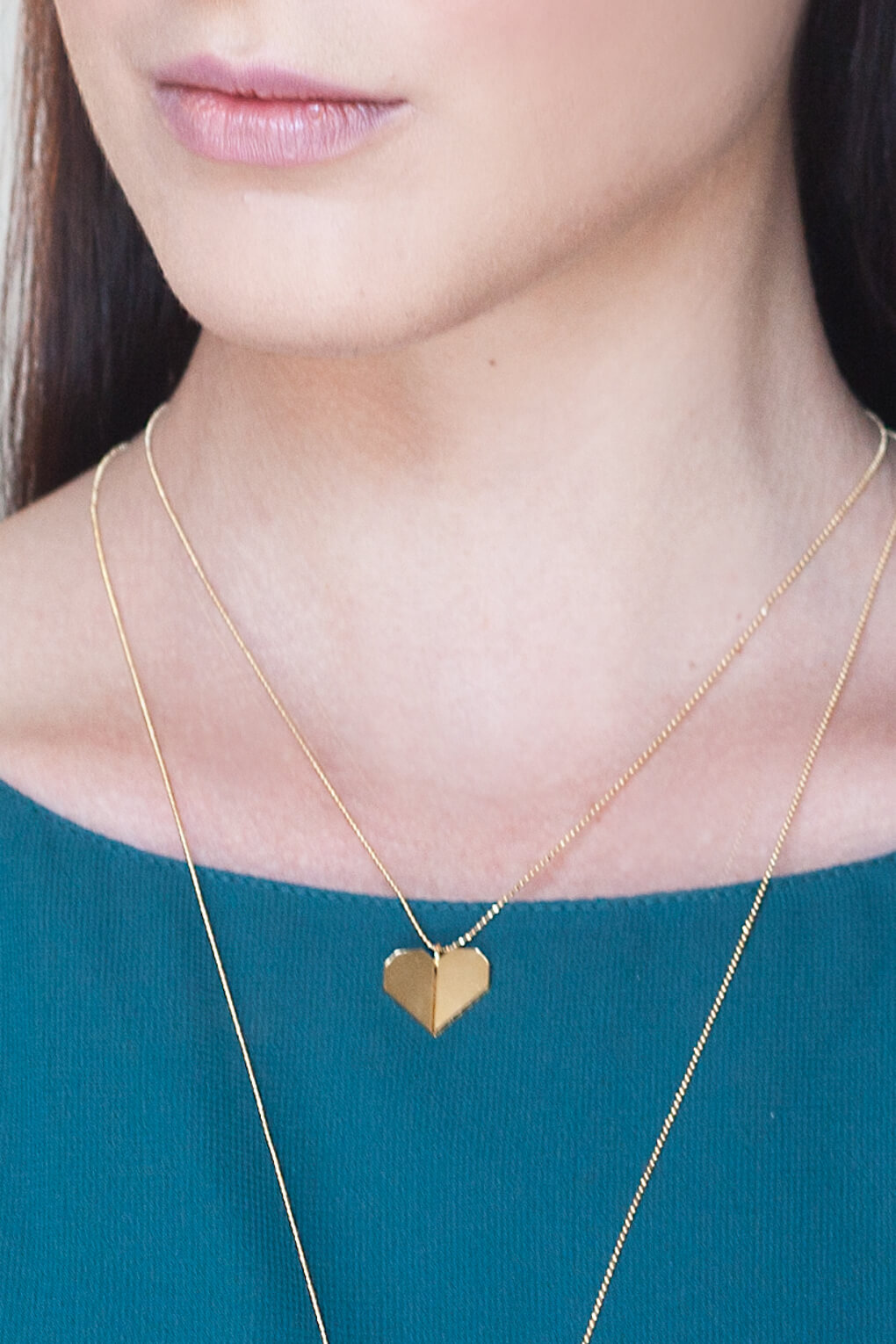 115022-Origami Heart Necklace-1