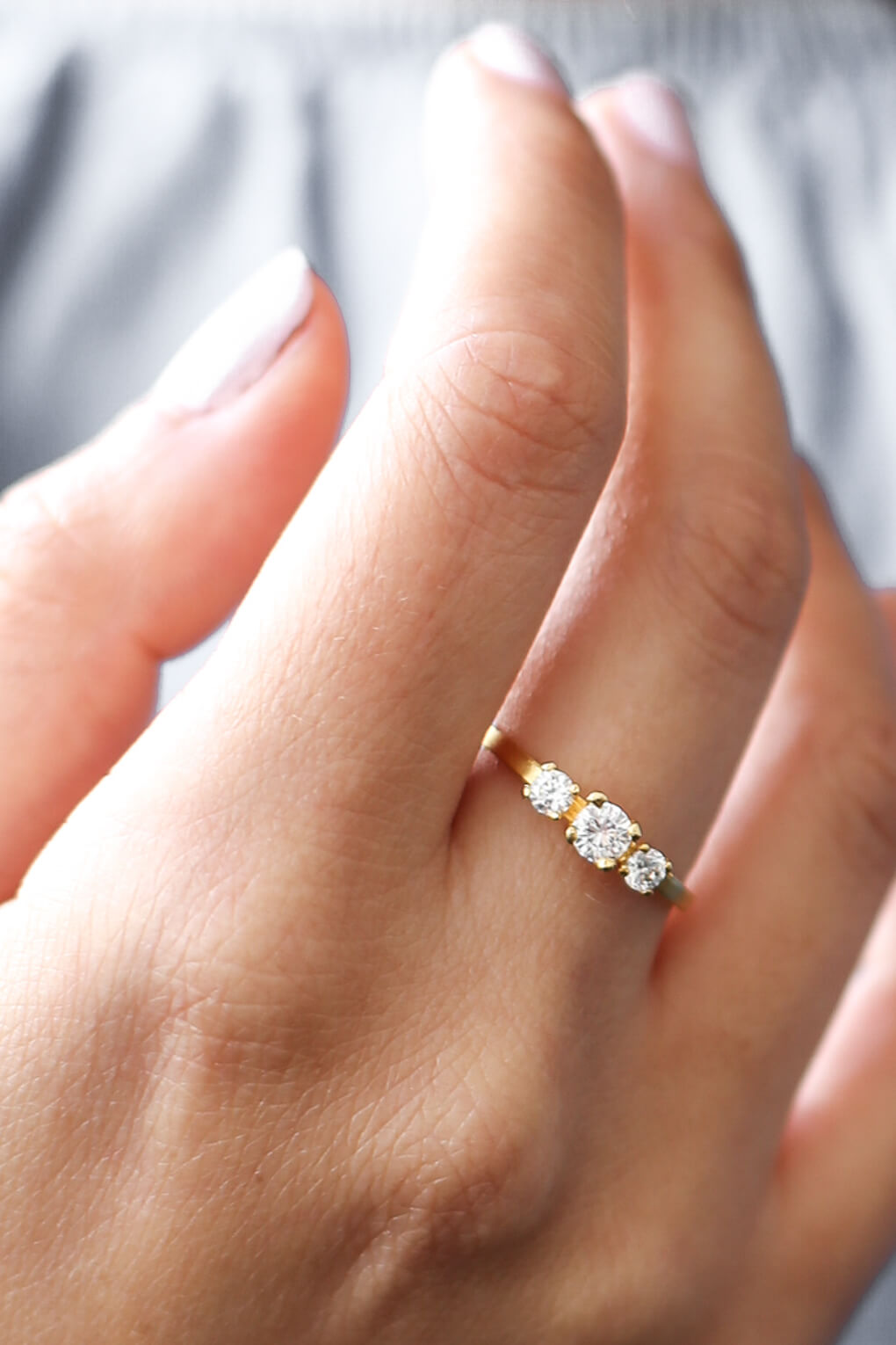 three stone solitaire ring-8