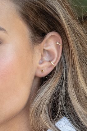 עגילי זהב גיג קטנים 14K או 18K